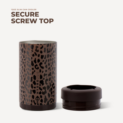 Can Cooler (Slim) - Brown Leopard - US 6476